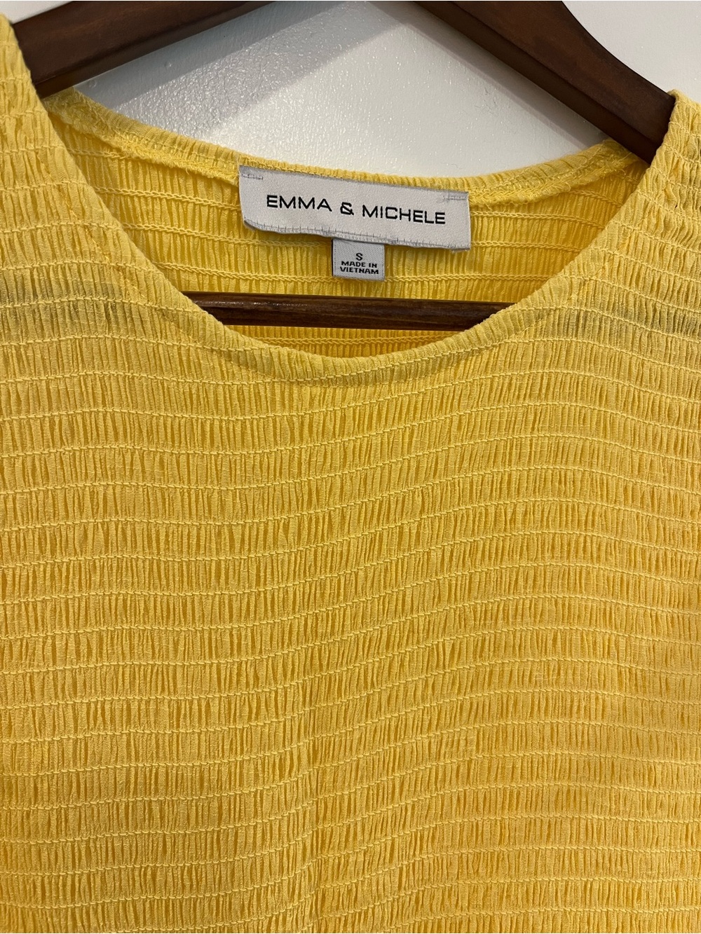 Emma & Michele Yellow Ruffle-Sleeve Tiered Dress - Picture 2 of 8